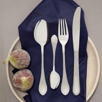 Faqueiro Tramontina Italy 101 Peças Aço Inox Facas de Mesa Forjadas 6mm e Estojo Madeira 66932217