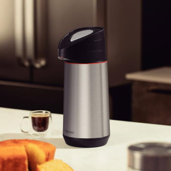 Garrafa Térmica Tramontina Exata em Aço Inox com Ampola de Vidro 1,2 L 61641120