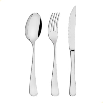 Faqueiro Tramontina Mônaco Aço Inox Facas para Churrasco Forjadas 6mm Alto Brilho 72 Peças 66917157