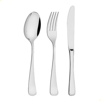 Faqueiro Tramontina Mônaco Aço Inox Facas de Mesa Forj. Brilho e Estojo de Madeira 76 Pçs 66917307