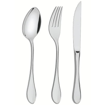 Faqueiro Tramontina Italy Aço Inox Facas para Churrasco Forjadas 6mm Alto Brilho 36 Peças 66932134