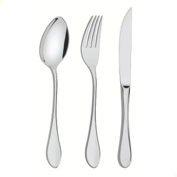 Faqueiro Tramontina Italy Aço Inox Facas para Churrasco Forjadas 6mm Alto Brilho 48 Peças 66932144