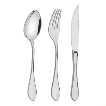 Faqueiro Tramontina Italy Aço Inox Facas para Churrasco Forjadas 6mm Alto Brilho 72 Peças 66932157