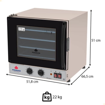 Forno Elétrico Progás Turbo Fast Oven Preto 4 Esteiras PRP-004 G2 127V P39304