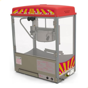 Máquina de Pipoca Pipoqueira Braesi Elétrica Aço Inox BMP-150 127V B5802