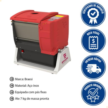 Amassadeira Semirrápida Braesi 5 a 7 Kg ALI-05 Bivolt B8180