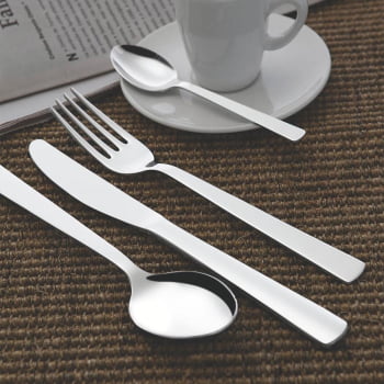 Faqueiro Tramontina Oslo em Aço Inox com Facas de Mesa e Estojo de Madeira 101 Peças 66985214