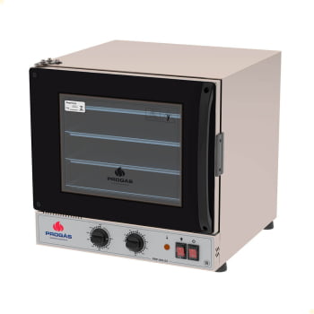 Kit Forno Elétrico Progás Turbo Fast Oven Preto 4 Esteiras PRP-004 G2 220V e Mesa Suporte Para Forno