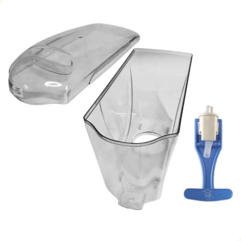 Kit Tanque Reservatório com Tampa + Torneira Completa Para Refresqueira Venâncio RV116 e RV216 50921