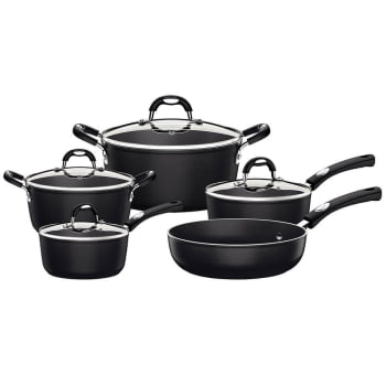 Jogo de Panelas Tramontina Mônaco 5 Pçs Induction Alumínio Rev. Antiaderente Starflon 28799002