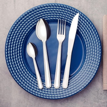 Faqueiro Tramontina Búzios em Aço Inox com Detalhe 24 Peças 23799071