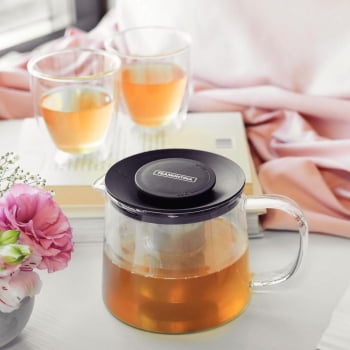 Bule para Chá Tramontina em Vidro e Aço Inox com Infusor 900 ml 61762090