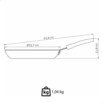 Frigideira Tramontina Profissional 32cm 3,1L Alumínio Ext Lixado e Revest. Interno Anti. T3 20892032