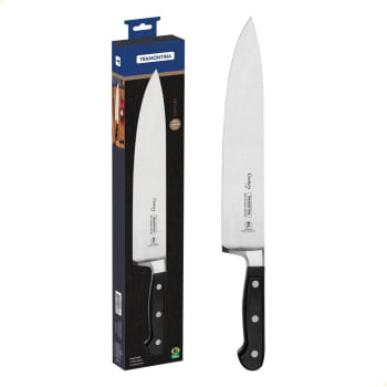 Faca Chef Tramontina Century Lâmina em Aço Inox  Cabo de Policarbonato e Fibra de Vidro 10" 24011110