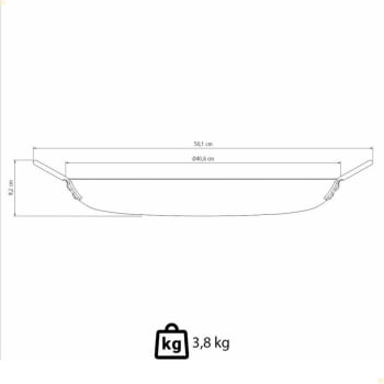 Disco Tramontina 40 Cm Churrasco Black em Aço Carbono Nitrocarbonetado 20845040