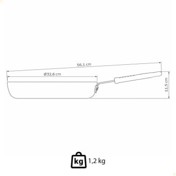 Frigideira Tramontina 32cm 4,3L Alumínio Lixado e Revesyimento Interno Cerâmico Cabo Inox 20885032