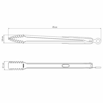 Pegador de Carne Tramontina Churrasco Black com Lâmina em Aço Inox e Proteção Emborrachada Preto