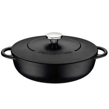 Fritadeira Arrozeira Tramontina Trento 28cm 4,1L Ferro Fundido Esmaltado Rev. Antiaderente 20804028
