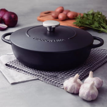 Fritadeira Arrozeira Tramontina Trento 28cm 4,1L Ferro Fundido Esmaltado Rev. Antiaderente 20804028