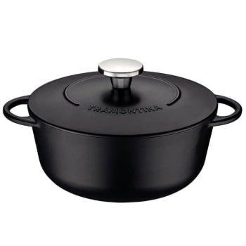 Caçarola Tramontina Trento 24cm 4L Ferro Fundido Esmaltado  Rev. Int Ant Starflon Excellent 20805024