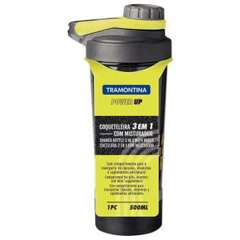 Coqueteleira Tramontina Power Up 3 em 1 500 Ml Corpo em Copopoliéster e Misturador Aço Inox 29813062