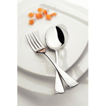 Faqueiro Tramontina Mônaco em Aço Inox Facas de Mesa Forjadas 6mm Acab. Alto Brilho 101 Pçs 66917217