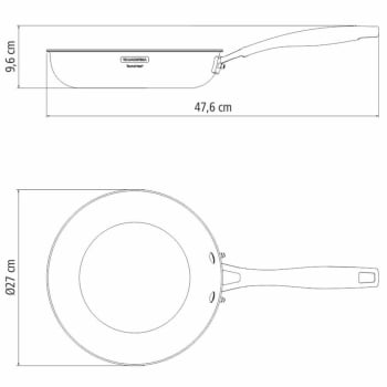 Frigideira Tramontina Grano 26cm 2,2L Aço Inox Corpo Triplo Revest. Int em Antia com Cabo 62155267