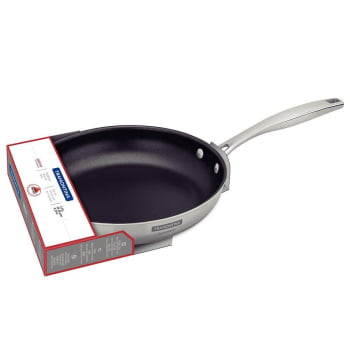 Frigideira Tramontina Grano 26cm 2,2L Aço Inox Corpo Triplo Revest. Int em Antia com Cabo 62155267