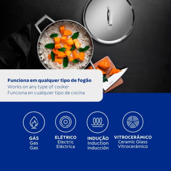 Jogo de Panelas Tramontina Grano em Aço Inox com Corpo Triplo 4 Peças 65140000