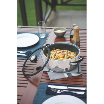 Jogo de Panelas Tramontina Solar Ceramic 4 Peças Aço Inox Fundo Triplo com Rev Int Grafite 65120026