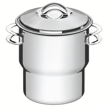 Cuscuzeira Tramontina Solar em Aço Inox com Tampa e Alças 14 cm 2,2 L 62519140