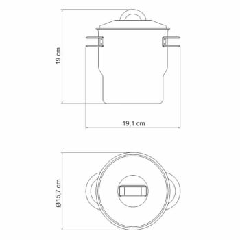 Cuscuzeira Tramontina Solar em Aço Inox com Tampa e Alças 14 cm 2,2 L 62519140