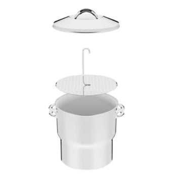 Cuscuzeira Tramontina Solar em Aço Inox com Tampa e Alças 14 cm 2,2 L 62519140