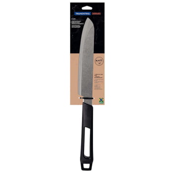 Kit Churrasco Black 5 Peças Faca + Garfo + Espátula + Pegador + Escova