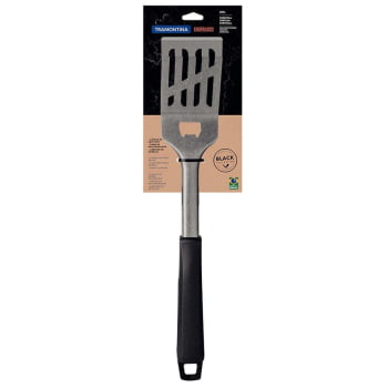 Kit Churrasco Black 5 Peças Faca + Garfo + Espátula + Pegador + Escova