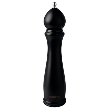 Kit Moedor de Pimenta e Sal Tramontina Churrasco Black Cerâmica Recipiente Madeira 8" e 10" 2 Peças
