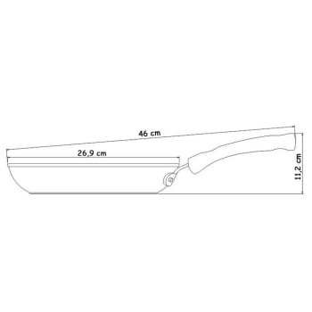 Frigideira Tramontina Profi 26cm 2L Alumínio Ext Lixado e Rev. Int Antiaderente Starflon T3 20888026