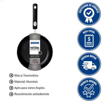 Frigideira Tramontina Prof 28cm 2,4L Alumínio Ext Lixado e Rev Int Antiaderente StarflonT3 20888028
