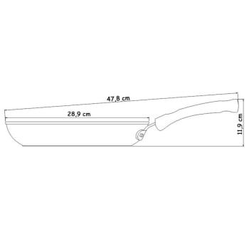 Frigideira Tramontina Prof 28cm 2,4L Alumínio Ext Lixado e Rev Int Antiaderente StarflonT3 20888028