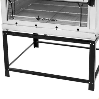Kit Forno Industrial Venâncio Roma Inox 90 Cm com Pedra Refratária Gás GLP + Grelha Adicional FIRI90