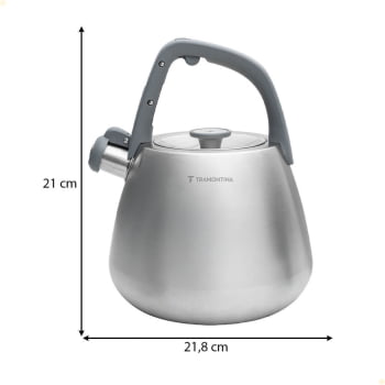 Chaleira Tramontina Em Aço Inox Com Apito e Cabo De Nylon 4 Litros 61488400