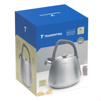 Chaleira Tramontina Em Aço Inox Com Apito e Cabo De Nylon 4 Litros 61488400