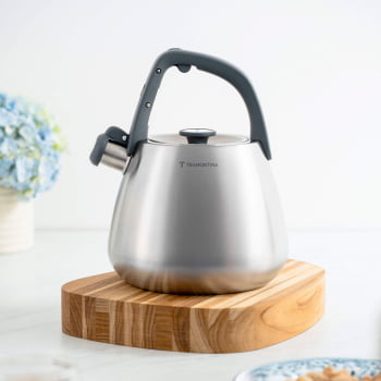 Chaleira Tramontina Em Aço Inox Com Apito e Cabo De Nylon 4 Litros 61488400