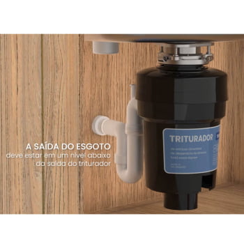 Triturador de Resíduos Tramontina 0,75 HP 220V para Cubas ou Pias Válvula de 4 1/2" 94522003