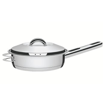 Frigideira Tramontina Solar 28 cm 4,8 L em Aço Inox com Fundo Triplo Tampa Cabo e Alça 62500280 Frigideira Tramontina Solar 28 cm 4,8 L em Aço Inox com Fundo Triplo Tampa Cabo e Alça 62500280