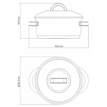 Caçarola Tramontina Solar Funda 24 cm 6,1 L em Aço Inox Fundo Triplo com Tampa e Alças 62504240