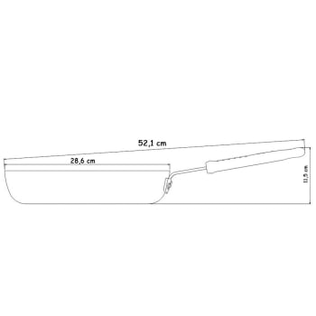 Frigideira Tramontina Profissional 28cm 3,1L Alumínio Rev.Interno Cerâmico c/ Cabo Silicone 20885028