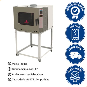 Forno Turbo Industrial Progás A Gás PRP-5000 NL New Light Com Vapor Bivolt