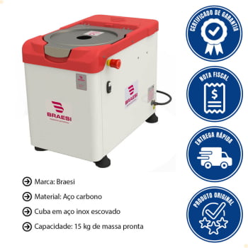 Amassadeira Rápida Braesi Industrial 15 Kg 2CV AR-15/1 G3 220V B12874