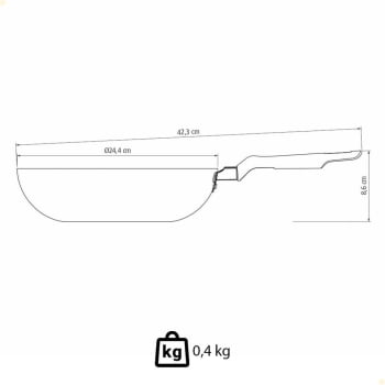Frigideira Funda Tramontina Loreto 24cm 2,2L Alumínio com Rev. Interno Antiad Starflon Max 27815422